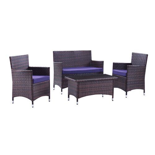 Coronado 4 Piece Deep Seating Group with Cushions