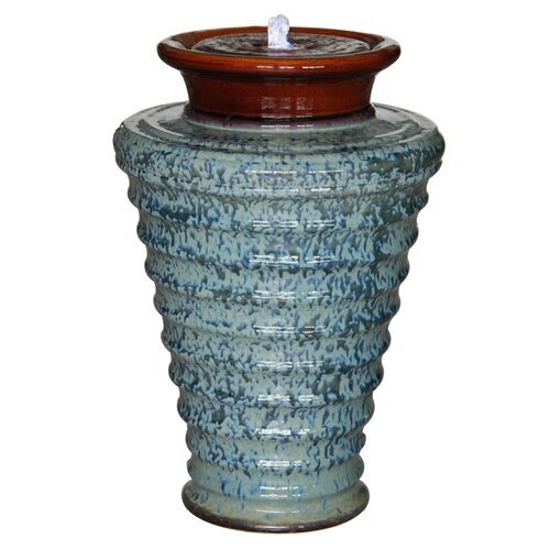 Alfresco Home Twister Indoor / Outdoor Ceramic Urn Fountain