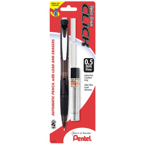 Twist Erase Click 0.5mm Mechanical Pencil in Black