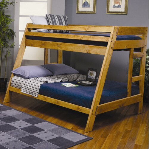 Discovery World Furniture Convertible Twin over Full Three Drawer Bunk