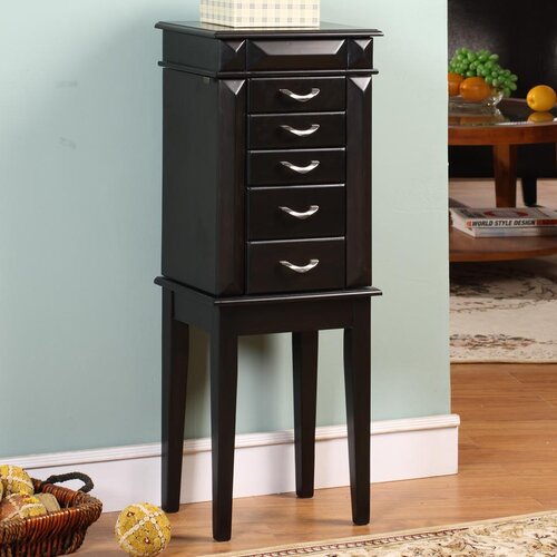 Wildon Home ® Grand 5 Drawer Jewelry Armoire with Mirror