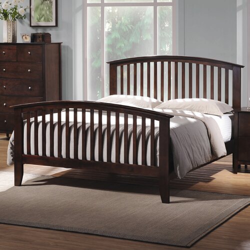 Wildon Home ® Double Oak Queen Slat Bedroom Collection