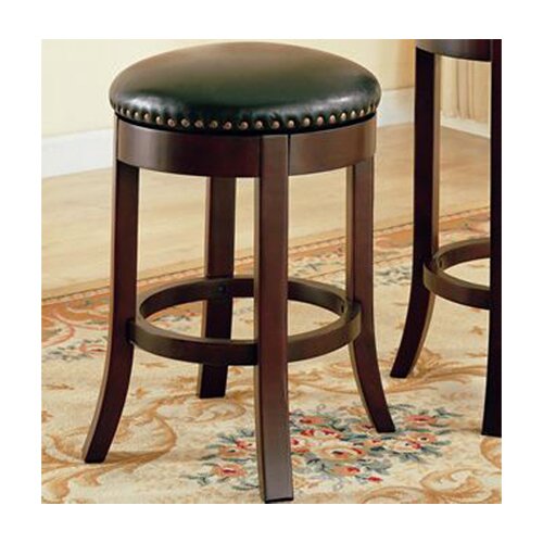 Wildon Home ® Perris 24 Bar Stool with Cushioned Seats and Veneer