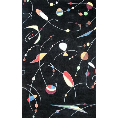 American Home Rug Co. Modern Living Motion Black Rug