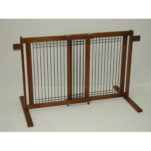 Crown Pet Products Freestanding Wood/Wire Pet Gate