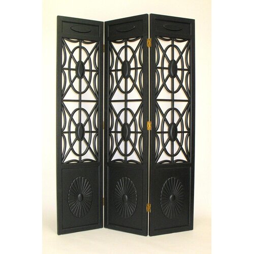 Oriental Furniture 78 x 54 Spider Web 3 Panel Room Divider