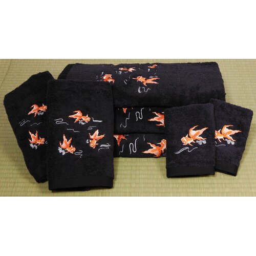 Oriental Furniture 7 Piece Koi Fish Bath Set