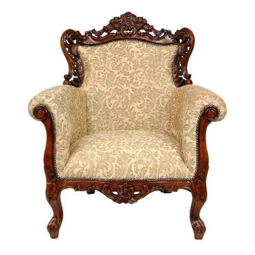 Oriental Furniture Queen Victoria Wing Chair