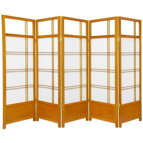 Oriental Furniture Low Kumo Classic Shoji Room Divider in Honey