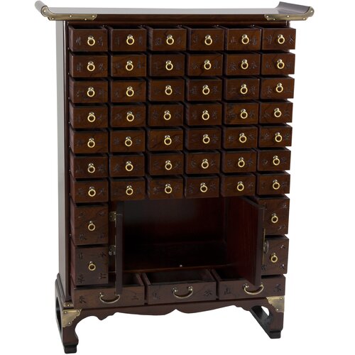 Oriental Furniture Korean 49 Drawer Apothecary Chest