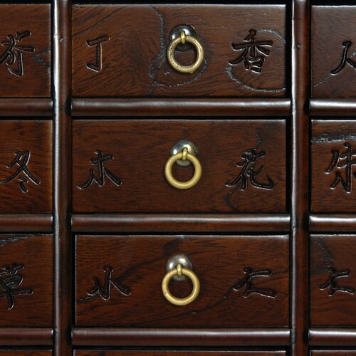 Oriental Furniture Korean 16 Drawer Medicine Chest