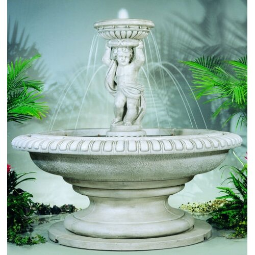 Henri Studio Palazzo Pouring Cherub Fountain with Spray