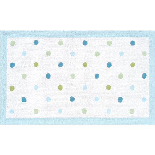 The Rug Market Polka Dots Blue Kids Rug