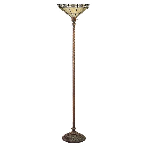 Warehouse of Tiffany Mission-Style Torchiere Floor Lamp