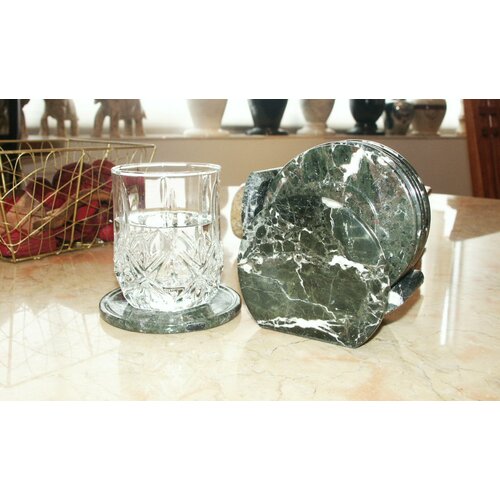 Marble Products International Green Zebra Coaster (Set of 6)