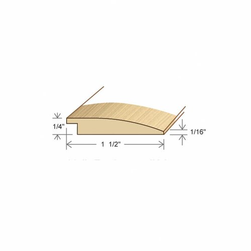 Moldings Online 0.27 x 1.5 Solid Hardwood Tigerwood Reducer in