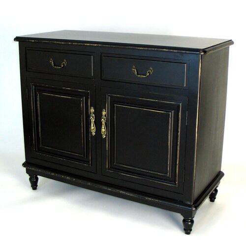 Wayborn Buffet Cabinet in Distressed Antique Black