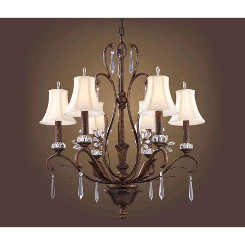 Elk Lighting Emilion Chandelier in Burnt Bronze with Optional Shade