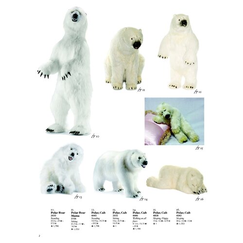 Hansa Toys Life Size Walking Polar Bear Stuffed Animal