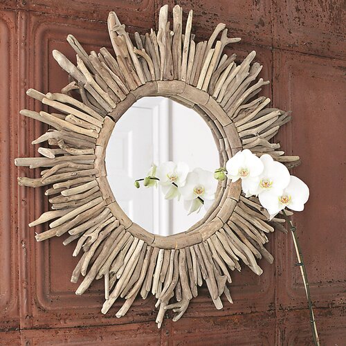 Creative Co Op Sanctuary Driftwood Sunburst Mirror