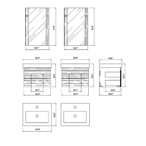 Bellaterra Home Pickering Solid Wood Framed Mirror