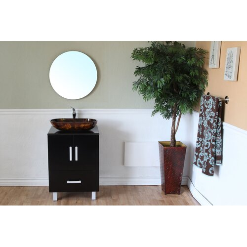 Bellaterra Home Chandler Round Beveled Bathroom Mirror