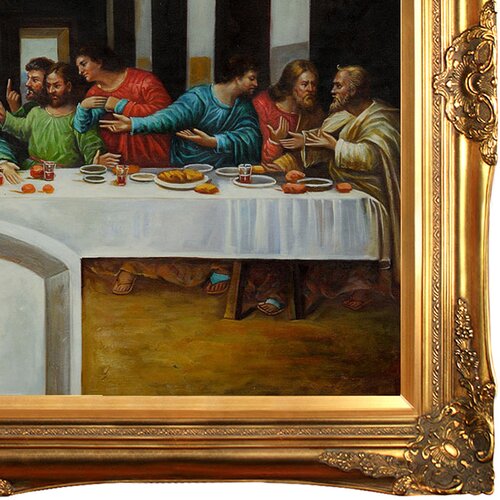 Tori Home The Last Supper Da Vinci Framed Original Painting