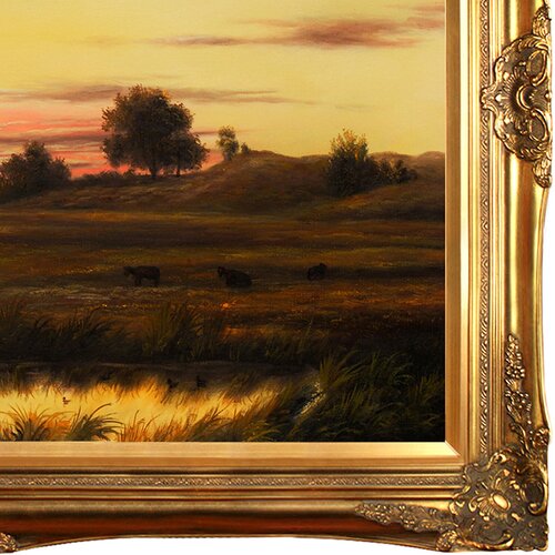 Tori Home Heade Sunset Rhode Island Hand Painted Oil on Canvas Wall