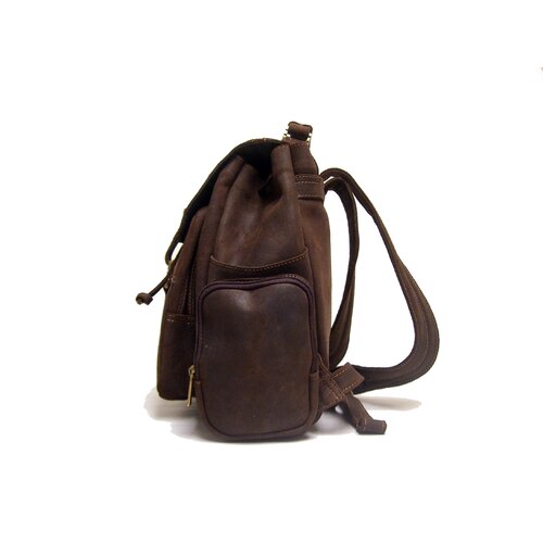 Le Donne Leather Distressed Leather Multi Pocket Backpack