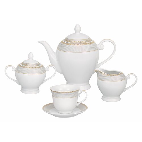 Lorren Home Trends Alina 57 Piece Porcelain Dinnerware Set