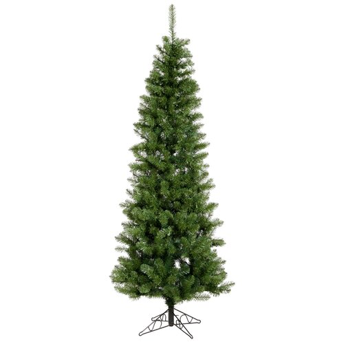 Vickerman Salem Pencil Pine 9.5 Green Artificial Christmas Tree with