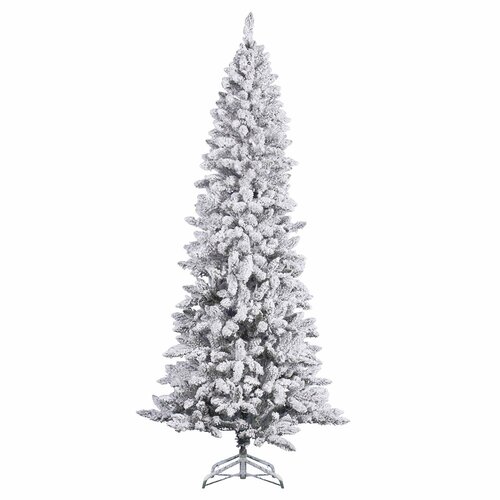 Vickerman Flocked Pencil Pine Christmas Tree