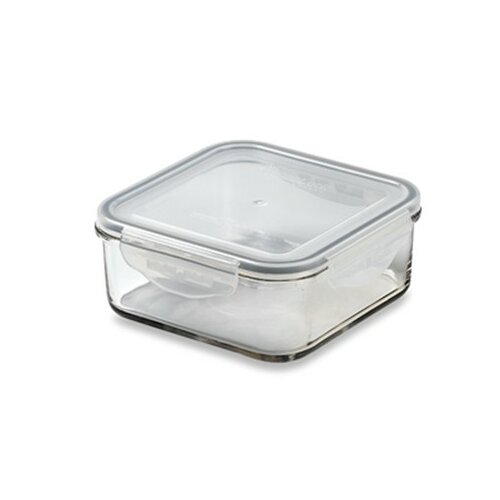 Glasslock 5.13-Cup Square Tempered Glass Container with Sealed Lid ...