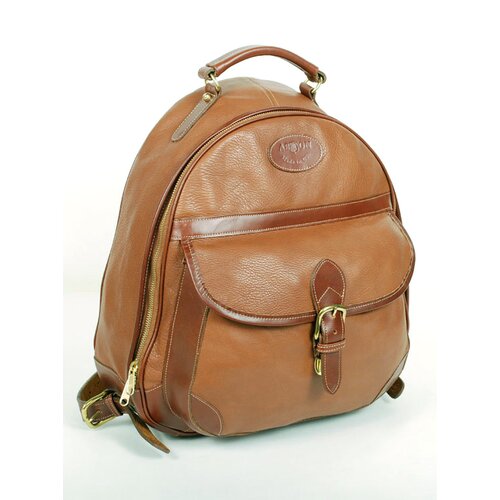 Aston Leather Half Moon Zippered Backpack