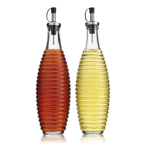 Home Essentials Ribbed 20 oz. Oil and Vinegar Bottle