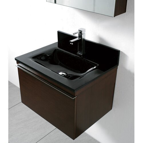 Madeli Venasca 24 Wall Mount Bathroom Vanity Set with Glass Top