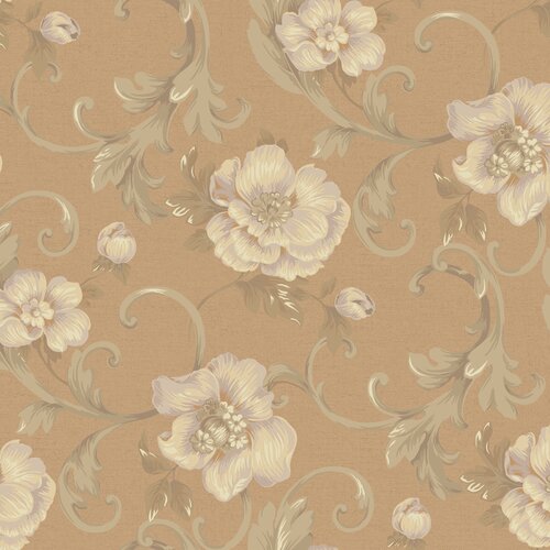 York Wallcoverings Heritage Home Delicate Acanthus Floral Botanical