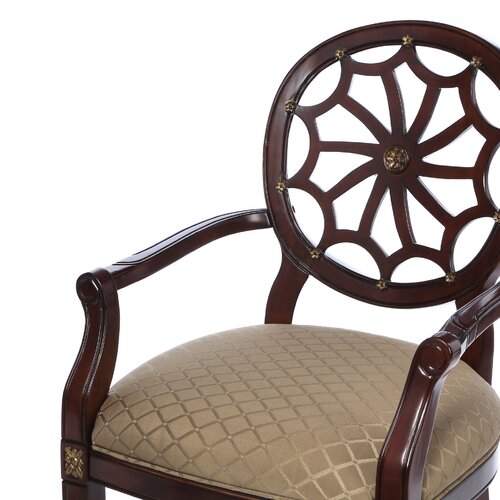 Powell Furniture Classic Seating Spider Web Fabric Arm Chair