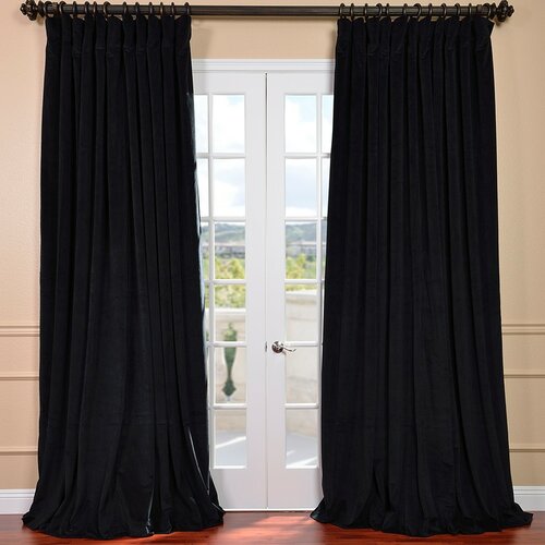 Half Price Drapes Signature Double Wide Velvet Rod Pocket Blackout