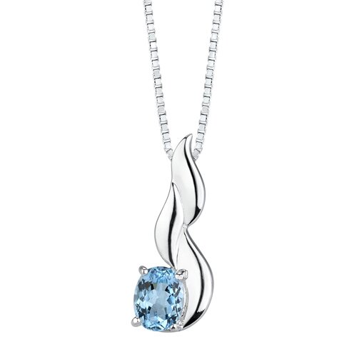 Oravo 0.38 4.25 carats Oval Shape Swiss Blue Topaz Pendant Earrings