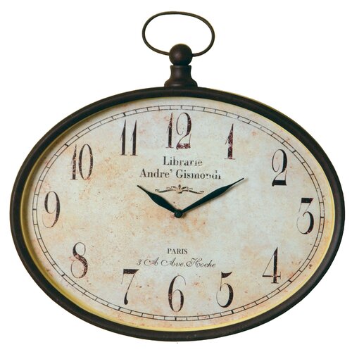 Wilco Oval Metal Pocket Watch Wall Clock