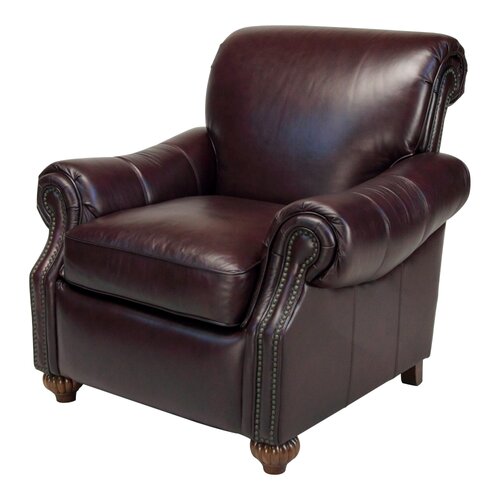 Opulence Home Fitzgerald Reclining Leather Chair and Ottoman