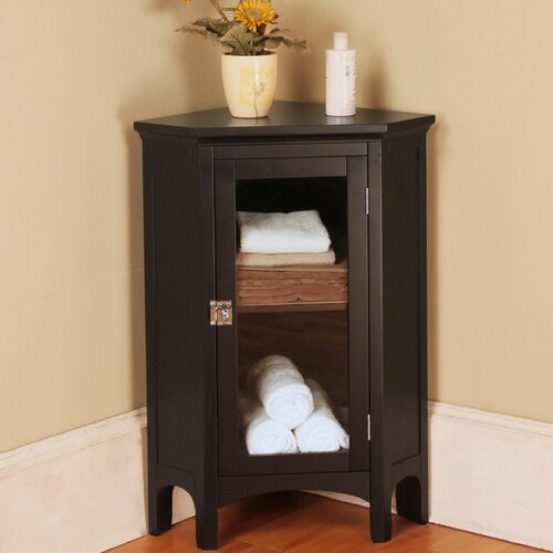 Elegant Home Fashions Madison Avenue Dark Corner Floor Cabinet