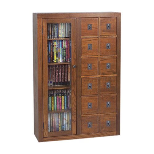 Leslie Dame Enterprises Library Style 12 Drawer Multimedia Cabinet