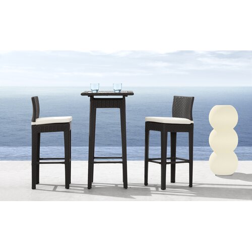 dCOR design Railay Outdoor Pub Table in Dark Brown