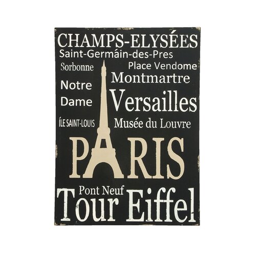 Paris and New York Tourist Destinations 2 Piece Textual Art