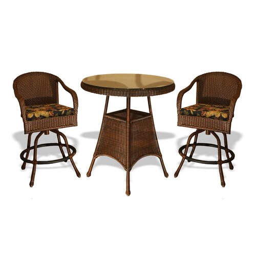 Tortuga Outdoor Lexington 3 Piece Bar Height Dining Set