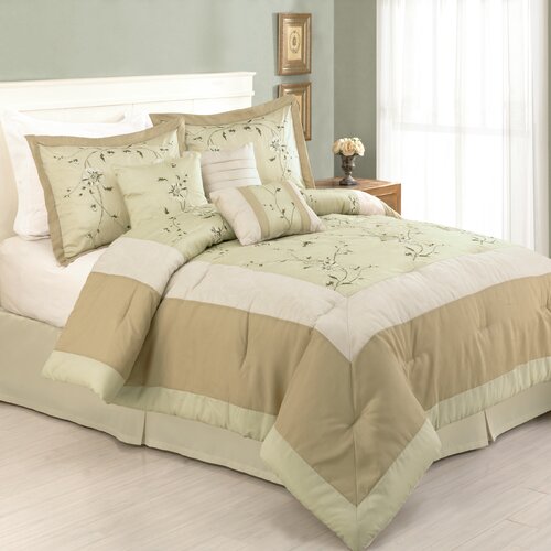 Peking Handicraft Modern Heirloom Rachel 7 Piece Comforter Set