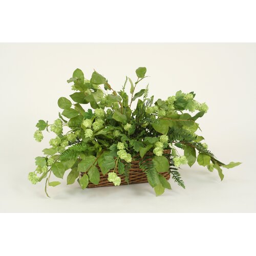 Distinctive Designs Silk Hops, Marsh Fern and Lemon Leaf Floor Plant