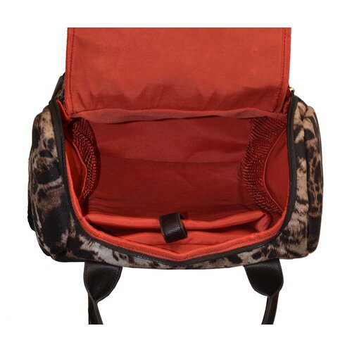 Adrienne Vittadini Animal Print 18 2 Wheeled Rolling Weekender